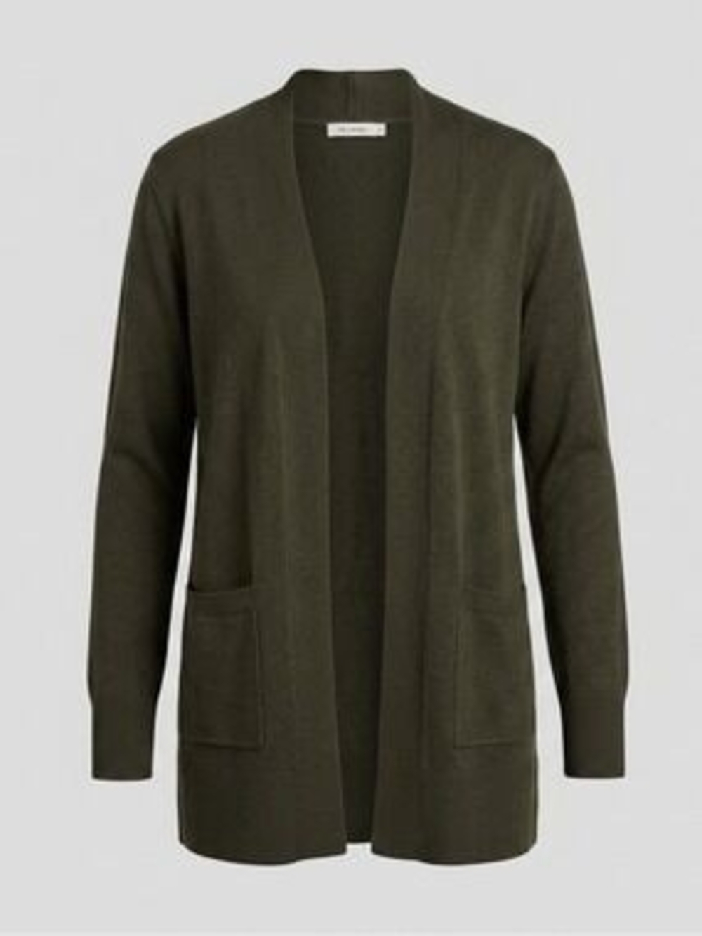 Pink Clover Open-Front Olive Green Cardigan